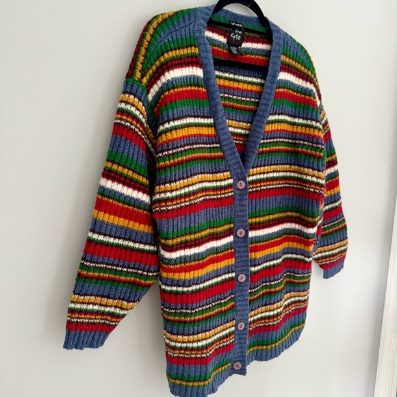 Jacque & Koko Vintage Striped Wool Cardigan - Picture 4 of 8